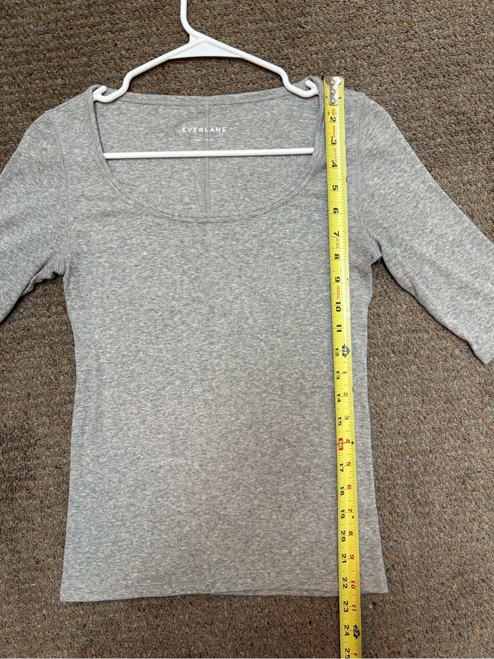 Everlane Rib Scoop Neck Tee - Picture 6 of 8